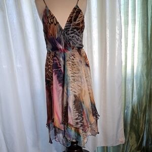 Boston Proper Asymmetrical Multicolor Dress